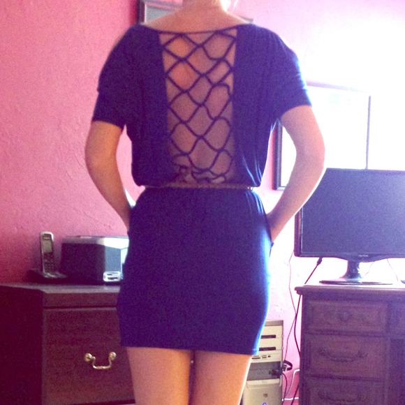 ✨Backless Navy Boutique Dress or Top✨ 🔴SALE🔴