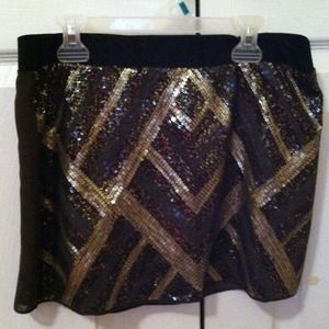 Black and gold skirt