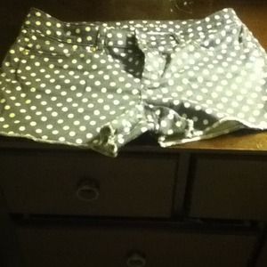 Blue & white polka dot shorts
