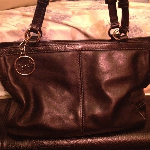 Coach Black Leather Casual Purse - Picture 2 of 4