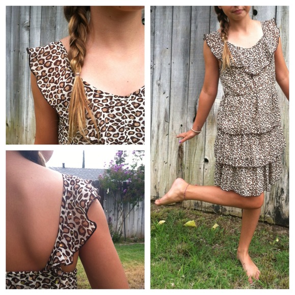 Girl's cheetah print dress.