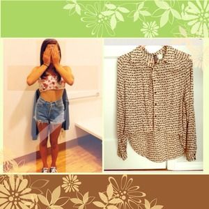 High waisted shorts and button up bundle