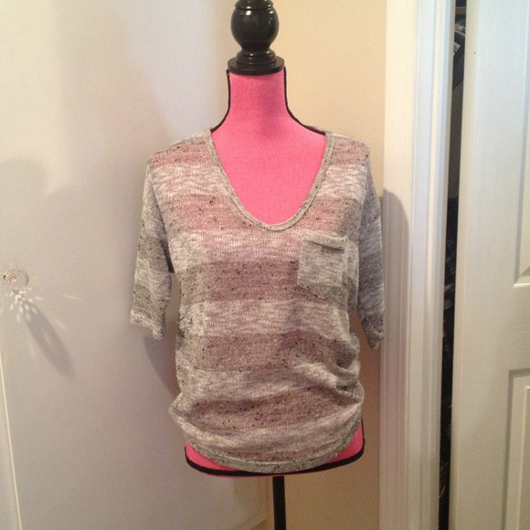 Stripped knitted shirt . - Picture 1 of 4