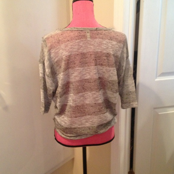 Stripped knitted shirt . - Picture 2 of 4