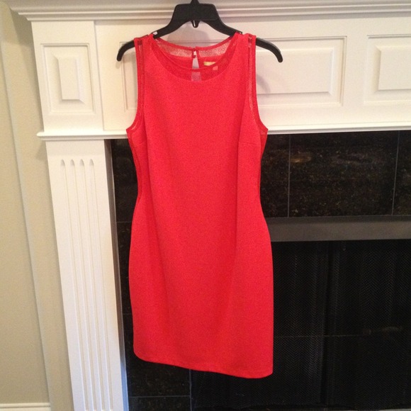 Orangish/Red Dress with detailed Trim!