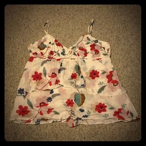 Floral V-Neck Strappy American Eagle Tank $12!!