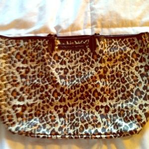 Victoria's Secret leopard beach bag