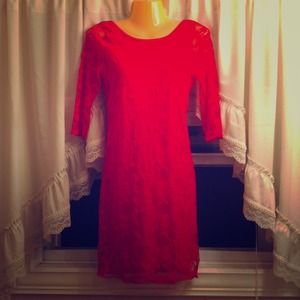 Red lace party dress!