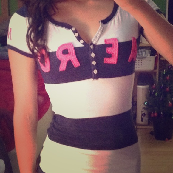 Aeropostale graphic Henley and 2 hollister tops