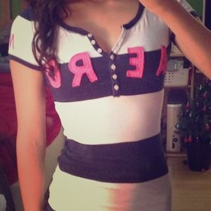 Aeropostale graphic Henley and 2 hollister tops