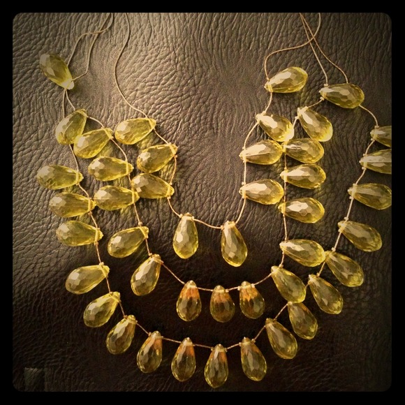 **Sold** Bundled-Light Green Multilayered Necklace