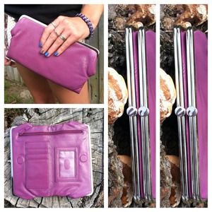 Purple clutch.