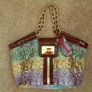 Multicolor animal print Betsey Johnson tote