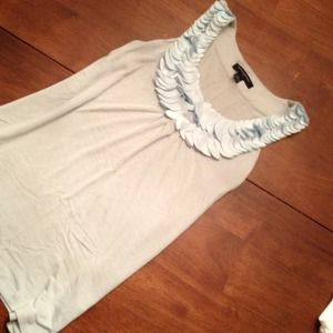 Ice blue ruffle tank SOLD in bundle