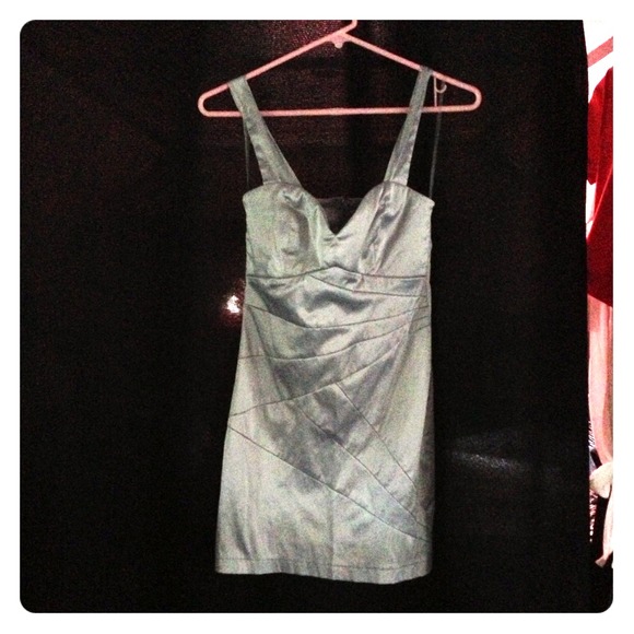 silver cocktail dress