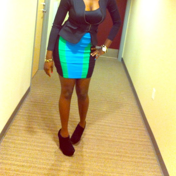 Bundle!! Colorful bandage skirt and peplum dress