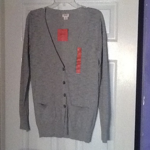 ❗TRADED❗NWT Grey Mossimo Cardigan - Picture 1 of 2