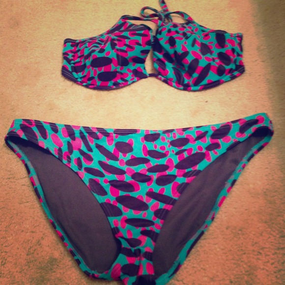 Pink, mint and navy blue Victoria Secret TOP ONLY