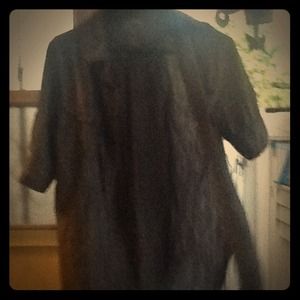 Cute denim colored blouse made by Ashley