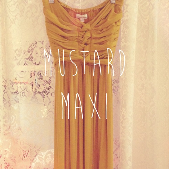 A gorgeous mustard yellow maxi dress.