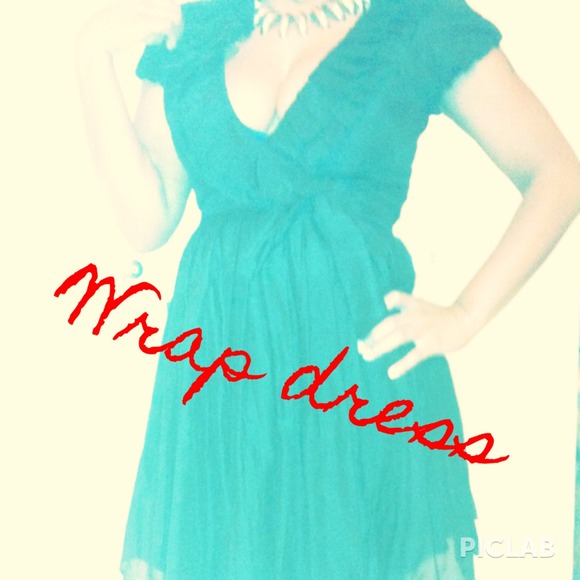 Black wrap dress