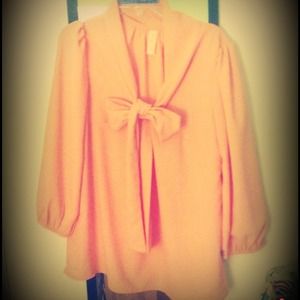 Chifton blouse in peach/pink
