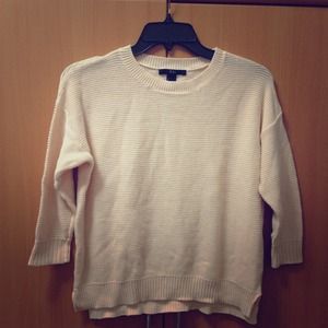 High low baby pink sweater