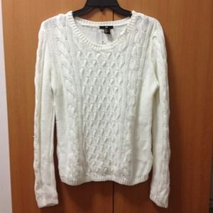 Oversized cable knit sweater
