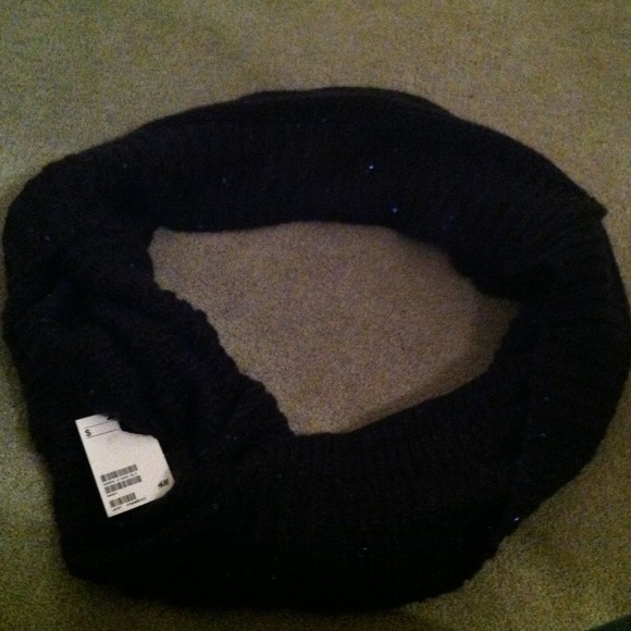 H&M Navy Blue Sequence Infinity Scarf