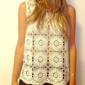 Cream lace top