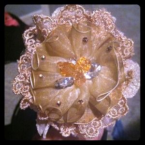 Gold flower headband