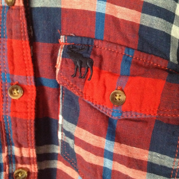 🚫 SOLD 🚫 A&F Plaid Flannel - Picture 3 of 3
