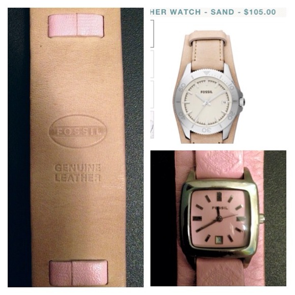 💯% Authentic Vintage Looking Leather Fossil Watch - Picture 3 of 3