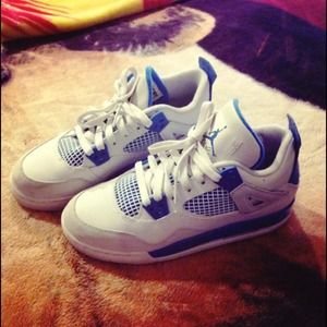 Air Force blue & white Jordan's