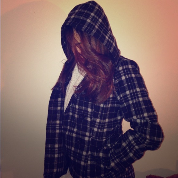 Warm Checkered Peacoat.