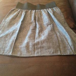 Gray skirt with black waist band