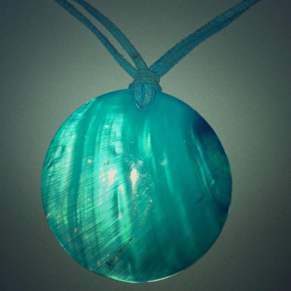 Blue shell necklace