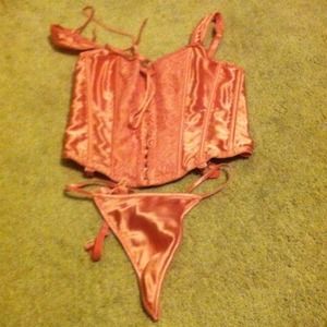 Sexy corset with thong