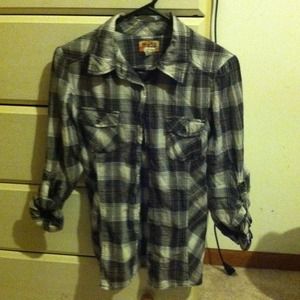 Black plaid shirt