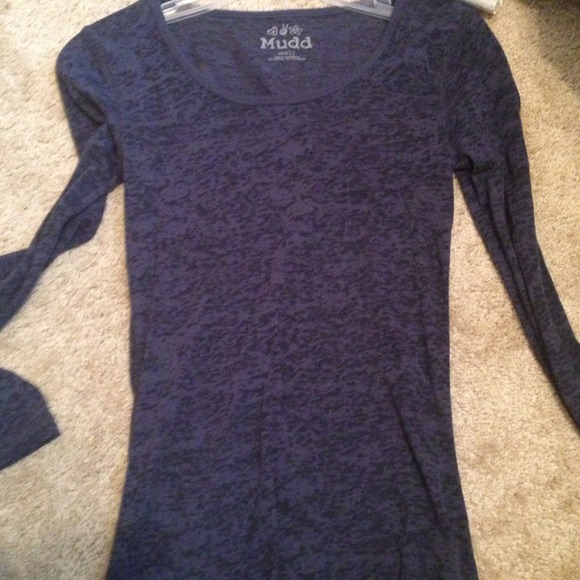 Mudd long sleeve sheer top