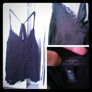 Jessica Simpson black top! Small/Medium. ADORABLE.
