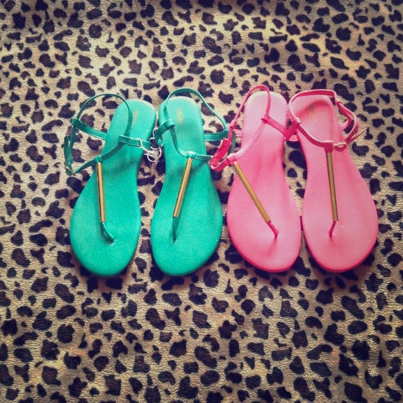 Pink & bule Sandals .