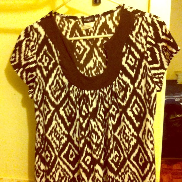 A white and brown top
