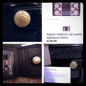 💯% Authentic Signature Coach Wallet!