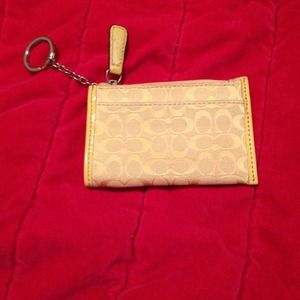 Coach card keychain