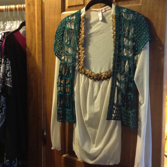 Sweet Pea Top with matching crochet Vest