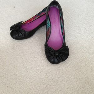 Black madden girl flats with bows