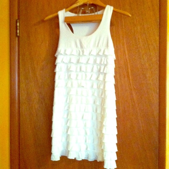 White ruffle dress