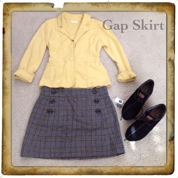 GAP Dresses & Skirts - Gap Wool Plaid Mini Skirt