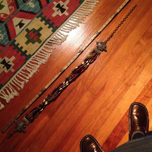 Beaded belt -  fastens from 30- 41 in - Picture 3 of 3